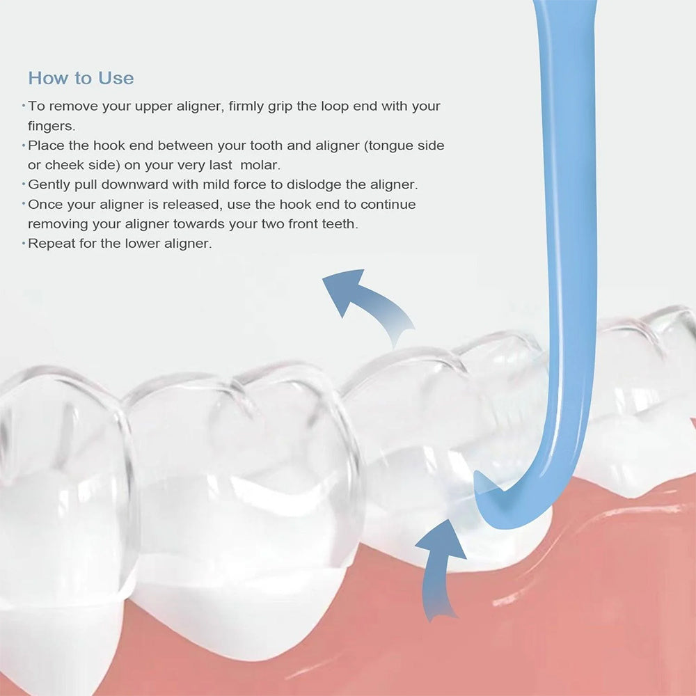 KOHEEL-AT Clear Aligner Removal Tool for Invisalign Removable Braces, Trays Remover Tool (Pack of 3)