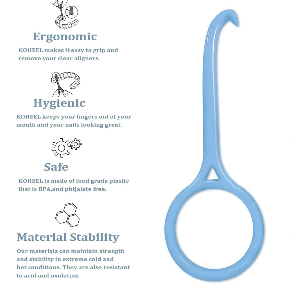 KOHEEL-AT Clear Aligner Removal Tool for Invisalign Removable Braces, Trays Remover Tool (Pack of 3)