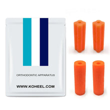 Load image into Gallery viewer, KOHEEL-AC Orthodontics Aligner Chewies for Aligner Trays Chewies for Invisalign Clear or Metal Braces(4 of pack) - Round / Orange