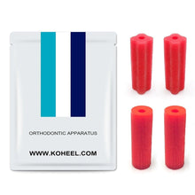 Load image into Gallery viewer, KOHEEL-AC Orthodontics Aligner Chewies for Aligner Trays Chewies for Invisalign Clear or Metal Braces(4 of pack) - Round / Red