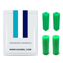 Load image into Gallery viewer, KOHEEL-AC Orthodontics Aligner Chewies for Aligner Trays Chewies for Invisalign Clear or Metal Braces(4 of pack) - Round / Green