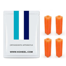 Load image into Gallery viewer, KOHEEL-AC Orthodontics Aligner Chewies for Aligner Trays Chewies for Invisalign Clear or Metal Braces(4 of pack) - Flower type / Orange