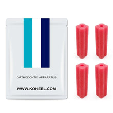 Load image into Gallery viewer, KOHEEL-AC Orthodontics Aligner Chewies for Aligner Trays Chewies for Invisalign Clear or Metal Braces(4 of pack) - Flower type / Red