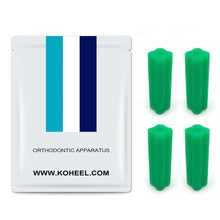 Load image into Gallery viewer, KOHEEL-AC Orthodontics Aligner Chewies for Aligner Trays Chewies for Invisalign Clear or Metal Braces(4 of pack) - Flower type / Green
