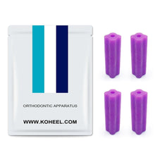 Load image into Gallery viewer, KOHEEL-AC Orthodontics Aligner Chewies for Aligner Trays Chewies for Invisalign Clear or Metal Braces(4 of pack) - Flower type / Purple