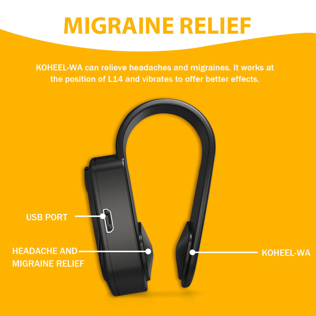 KOHEEL Wearable Acupressure Device for Headache, Migraine, Tension Relief - Support Acupressure Relaxation, Stress Alleviation, Soothing Muscle Pain